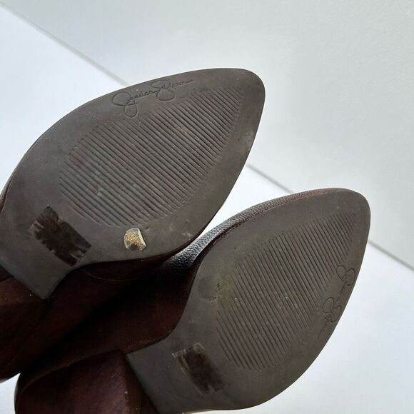 JS Hazell Brown Leather Ankle Boots Cone Heel Buckle Size 5.5 - Picture 5 of 6